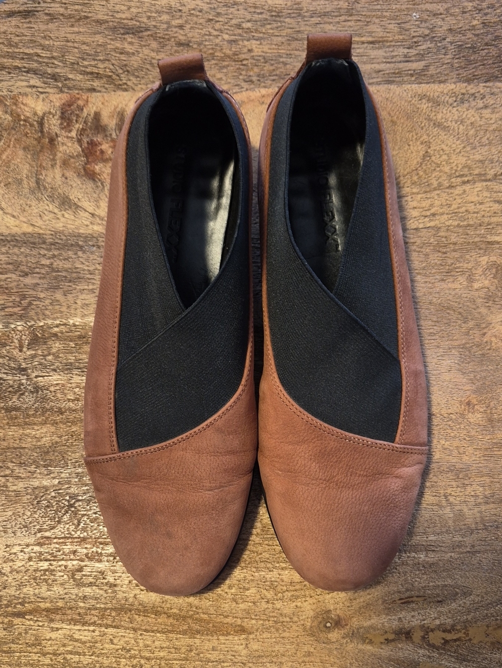 Studio Flexx Brown Suede Slip On Shoes